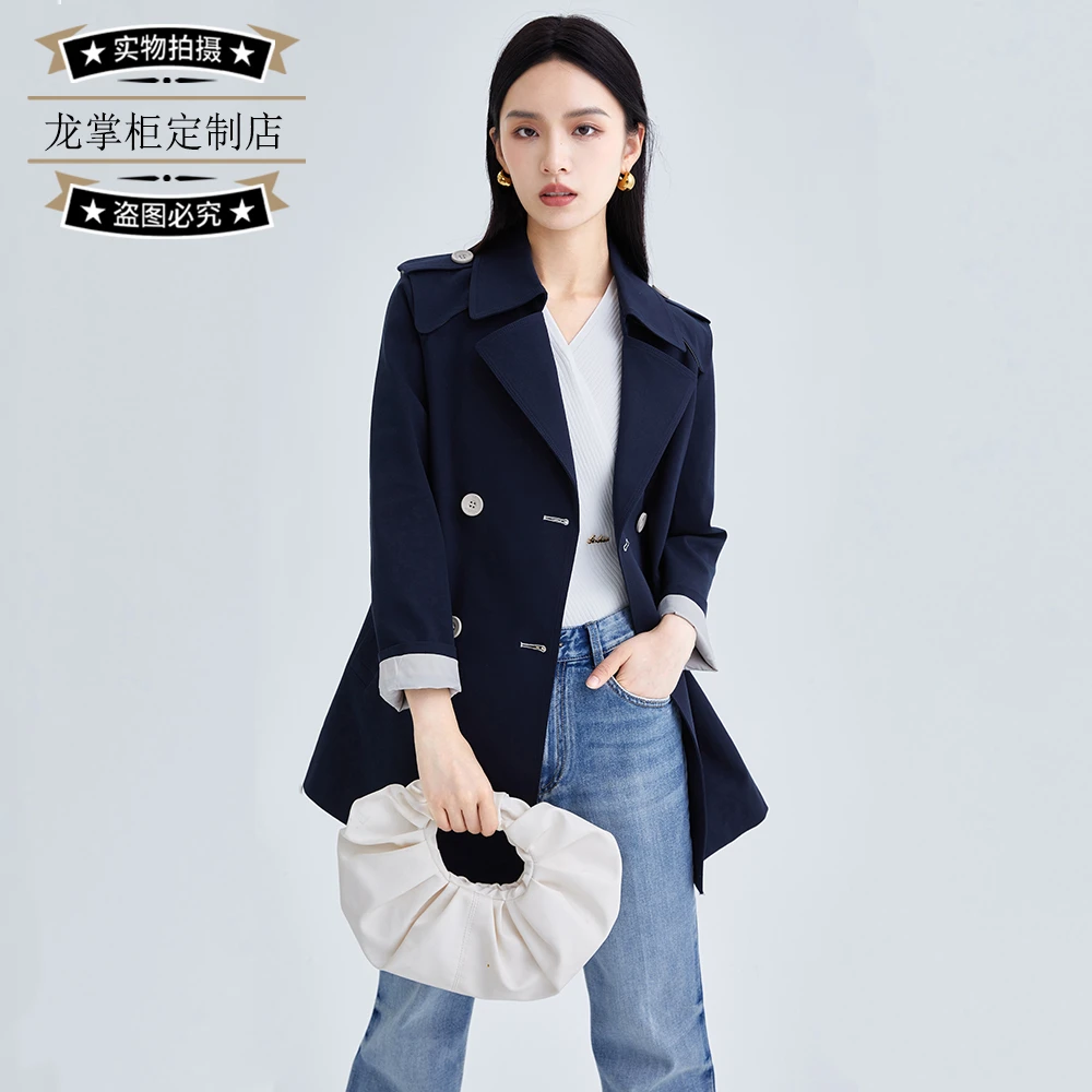 时尚气质一手长女士风衣外套短款休闲百搭63566