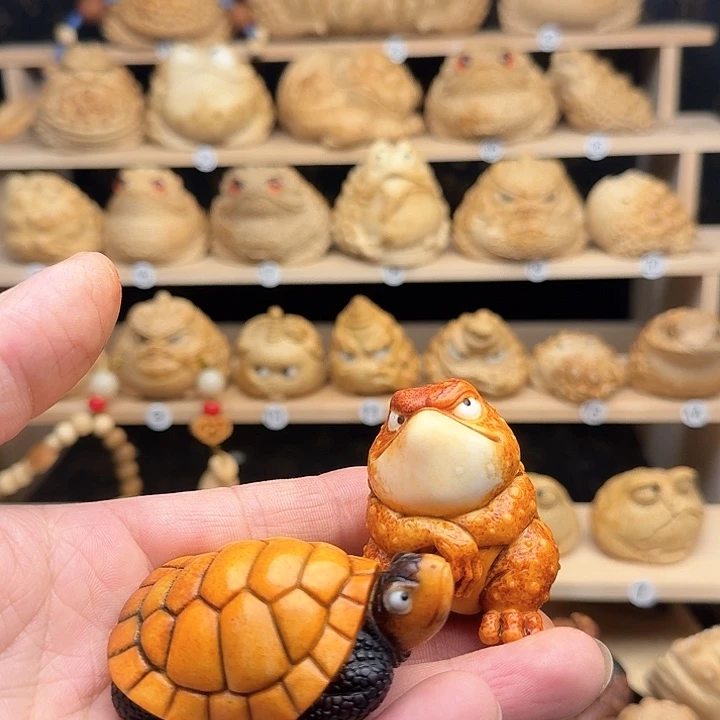 竹木*根付小乌龟➕呱呱金蟾