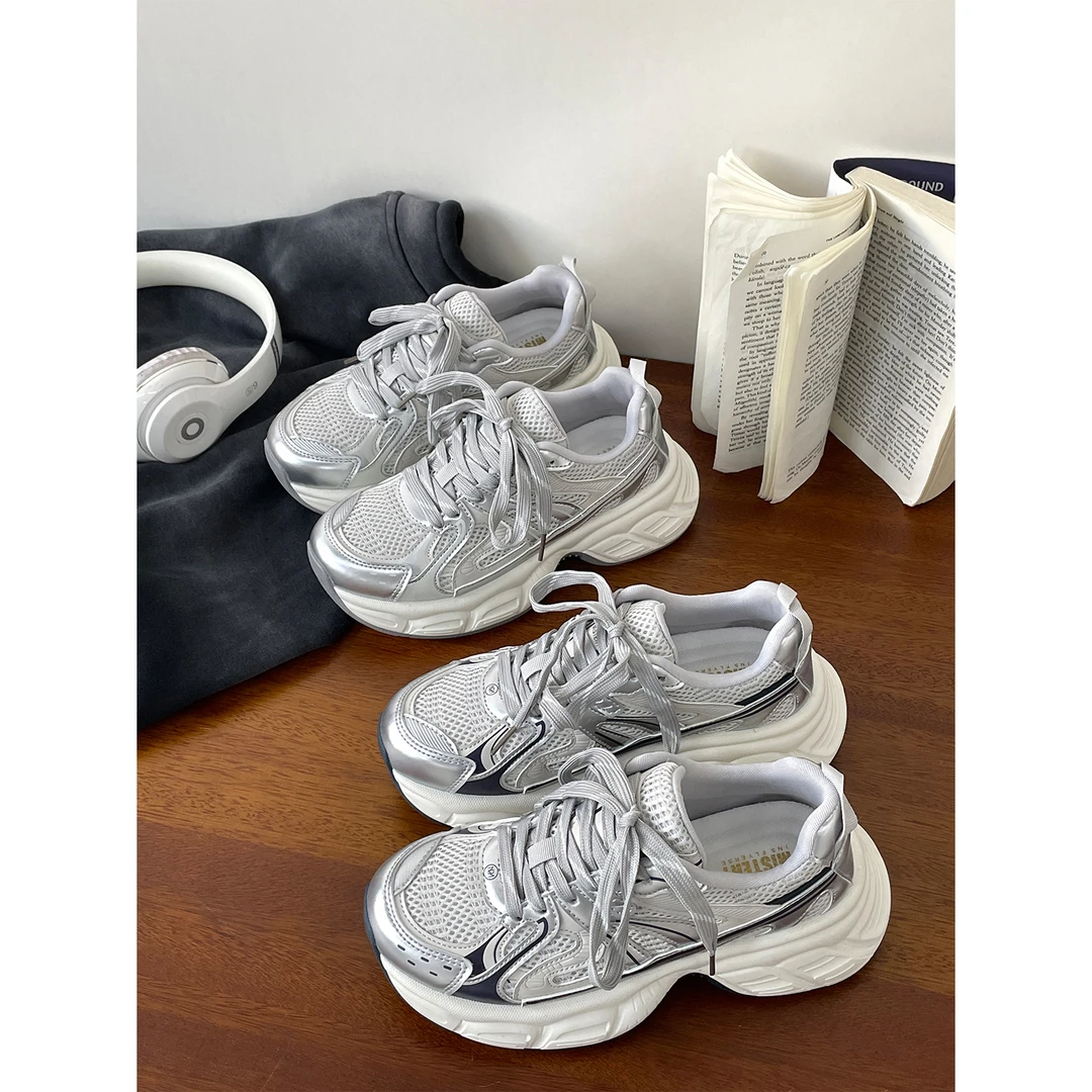 XIER【银河】秋冬透ins老爹鞋透气韩版潮流时尚百搭休闲增高轻便