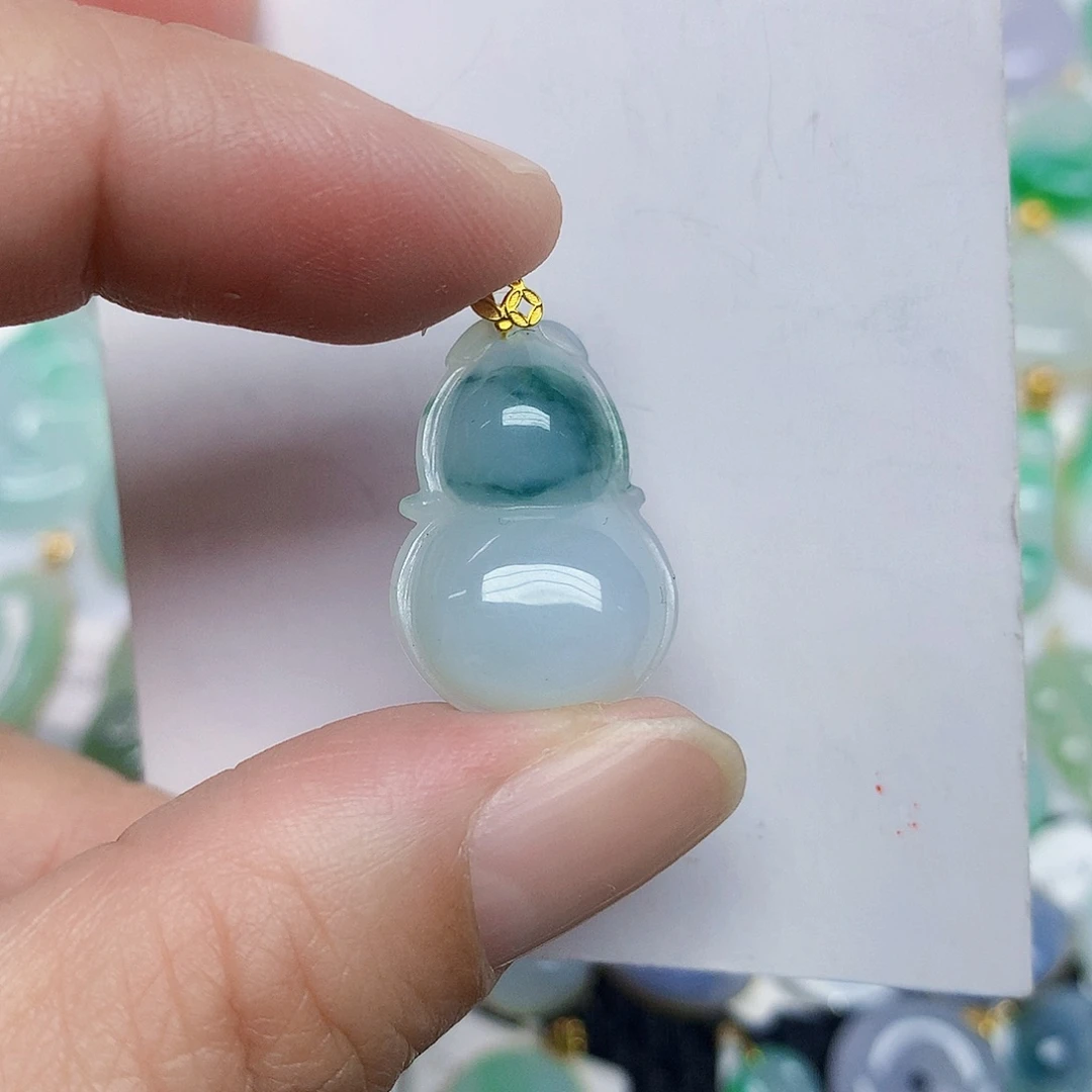 翡翠18K金镶嵌颈饰456789