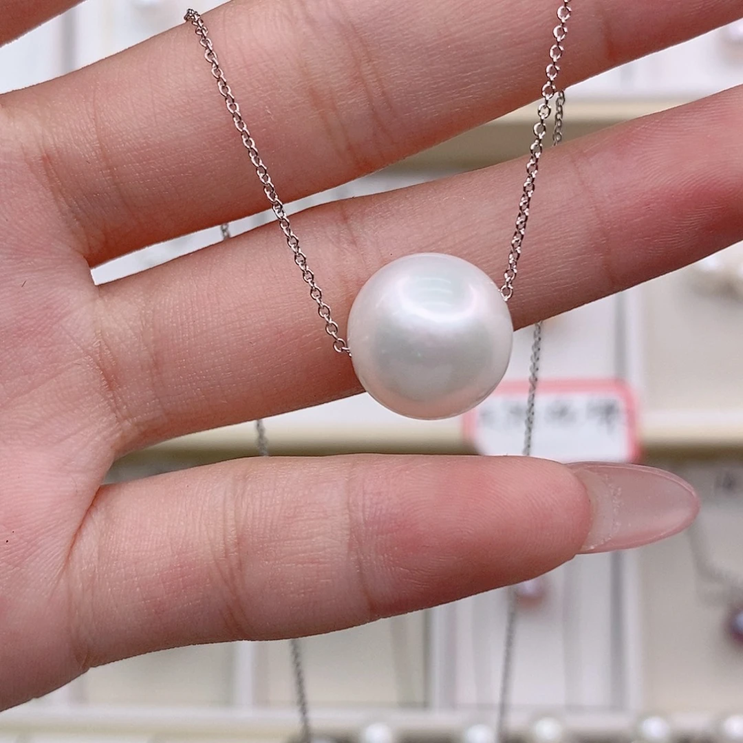 吊坠(赠链)银S925镶嵌淡水珍珠13➕