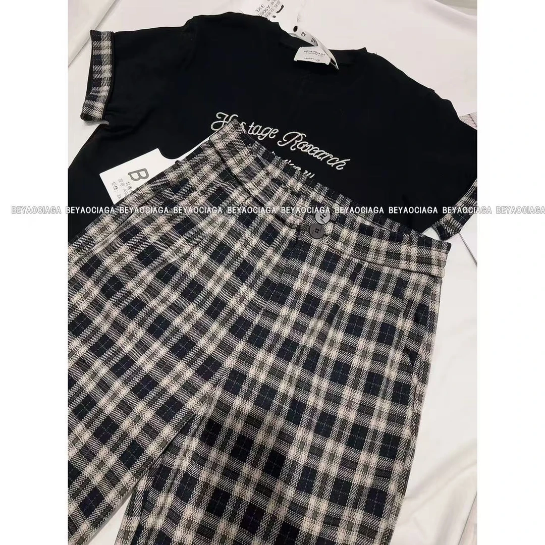 福利款加绒格子裤{A9075}