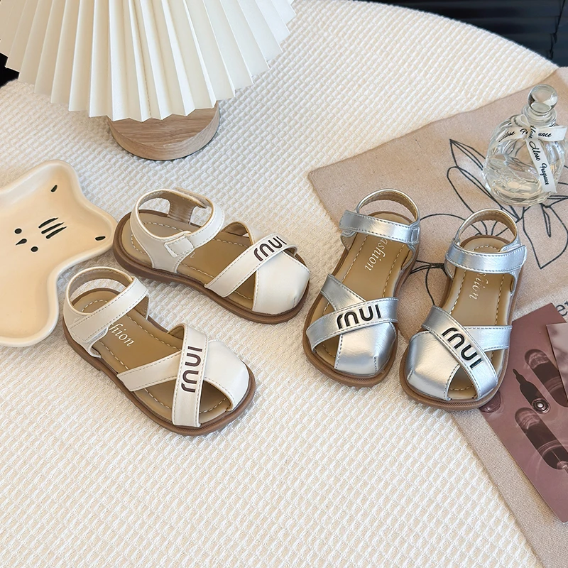 大童女韩版夏季百搭软底小腿沙滩鞋凉鞋女童防滑时尚女孩宝宝