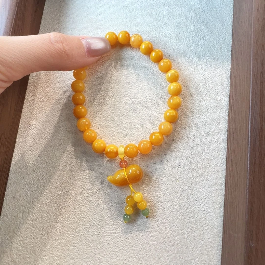 蜜蜡未镶嵌手链蜜蜡7.7mm