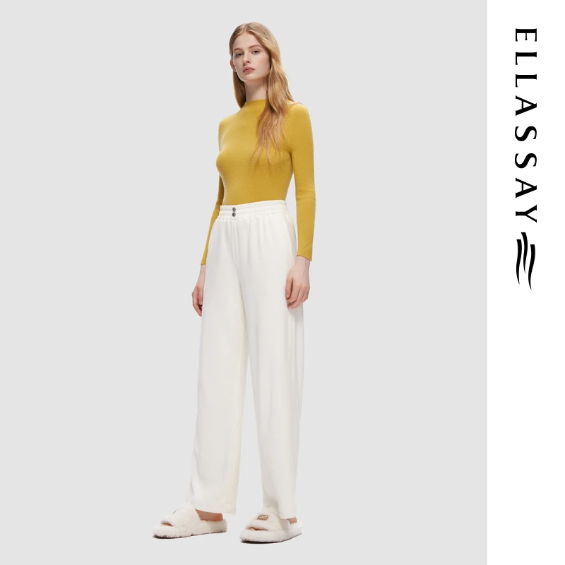 ELLASSAY歌力思秋冬新款圆领修身针织衫女EWD353M00800