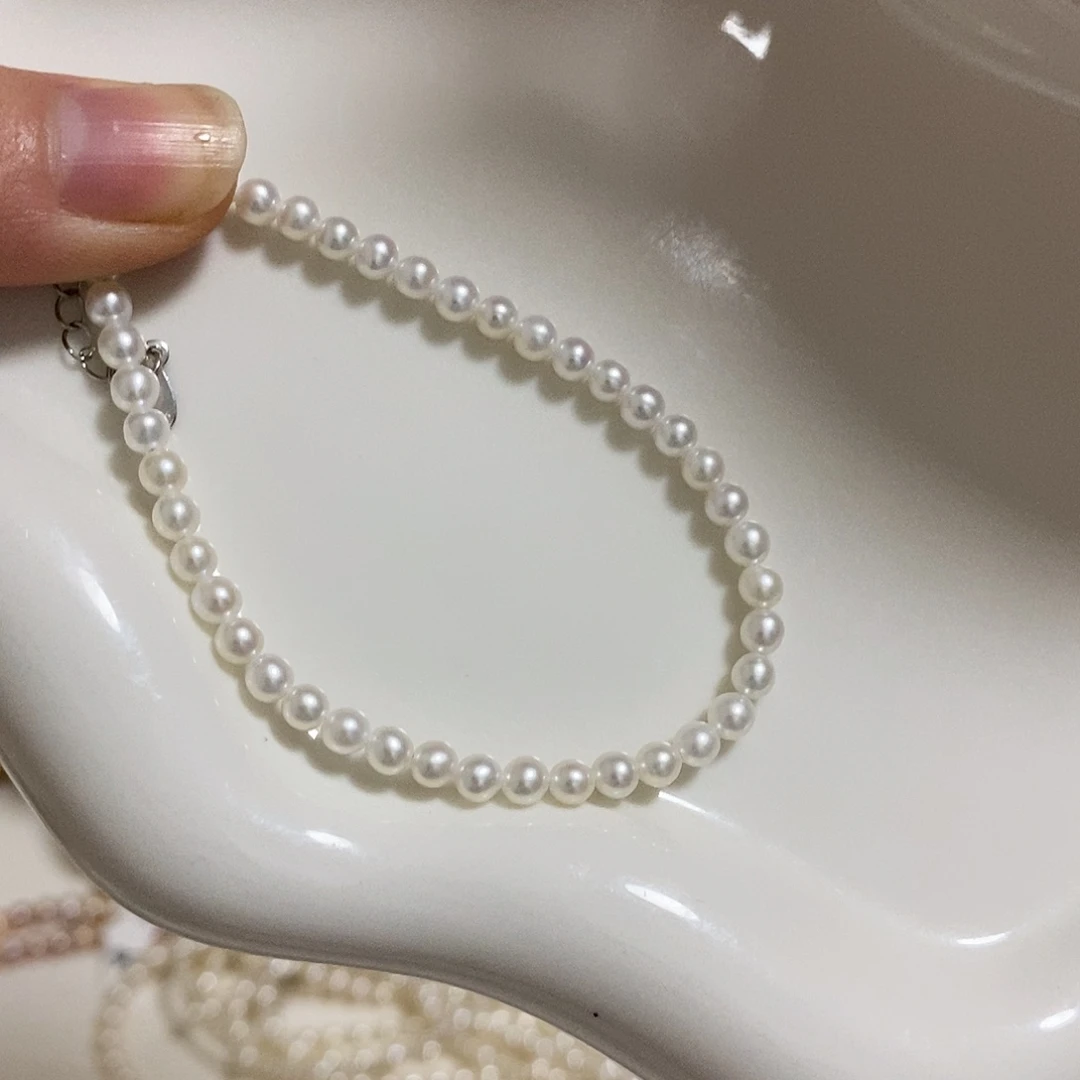 手绳淡水珍珠银S925镶嵌