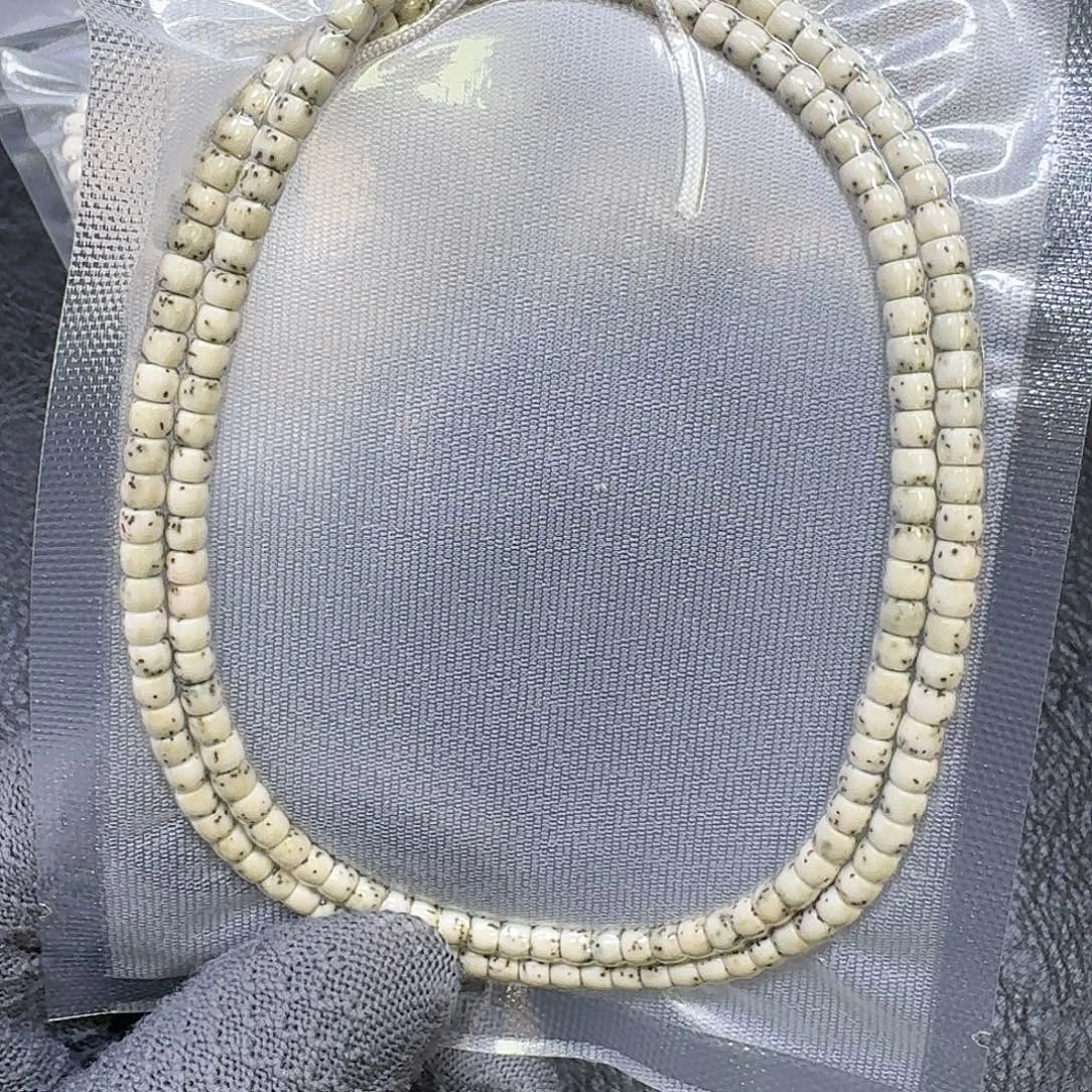 手串星月菩提5*4骨瓷白长串