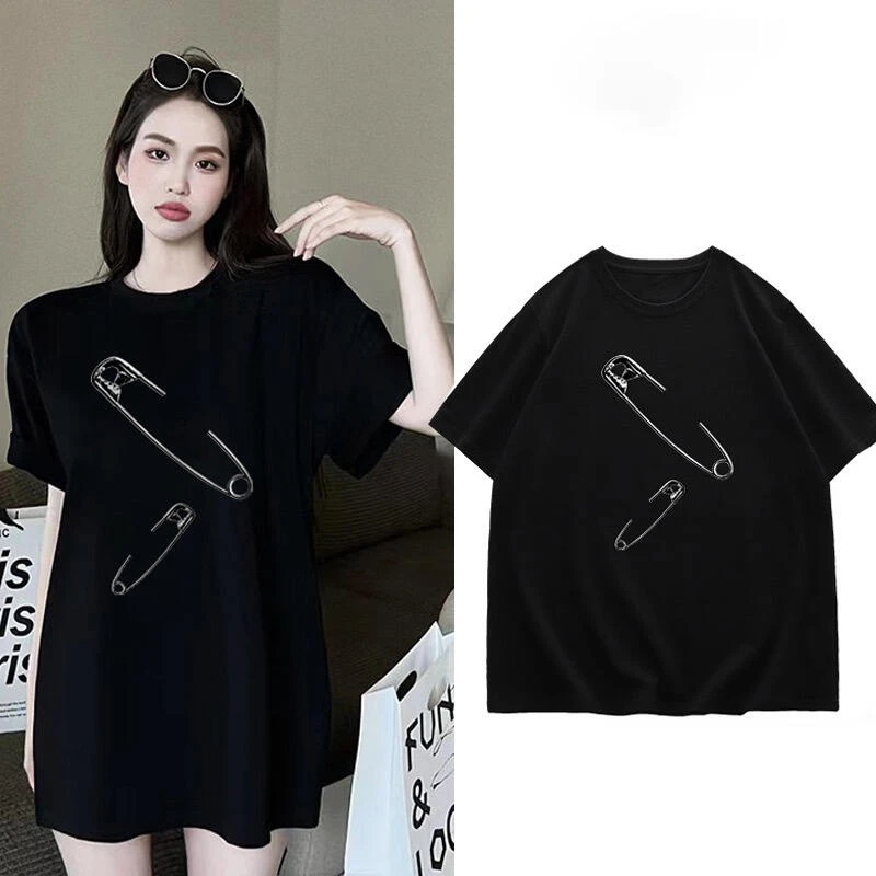 【柒喜RICH】100%纯棉T恤印花短袖夏季情侣短袖上衣休闲ins韩版百搭