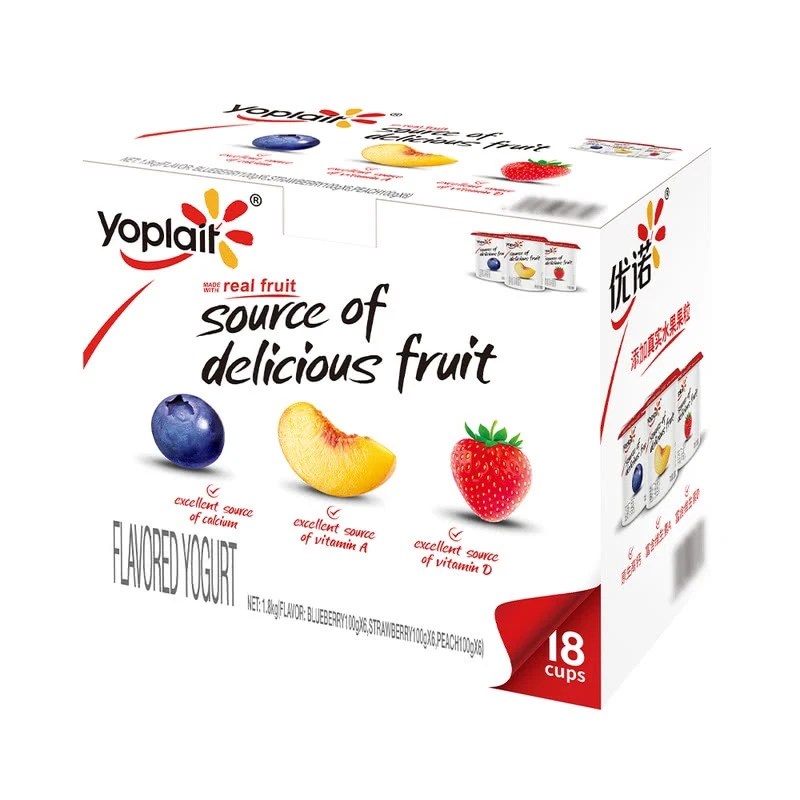 优诺缤纷果味 组合装  低脂风味酸奶100g*18