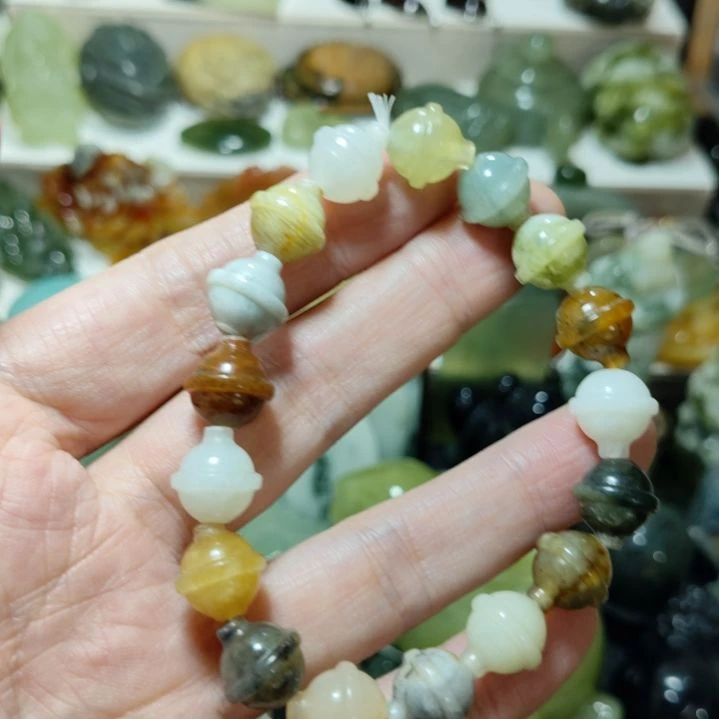 岫玉手串款式未镶嵌