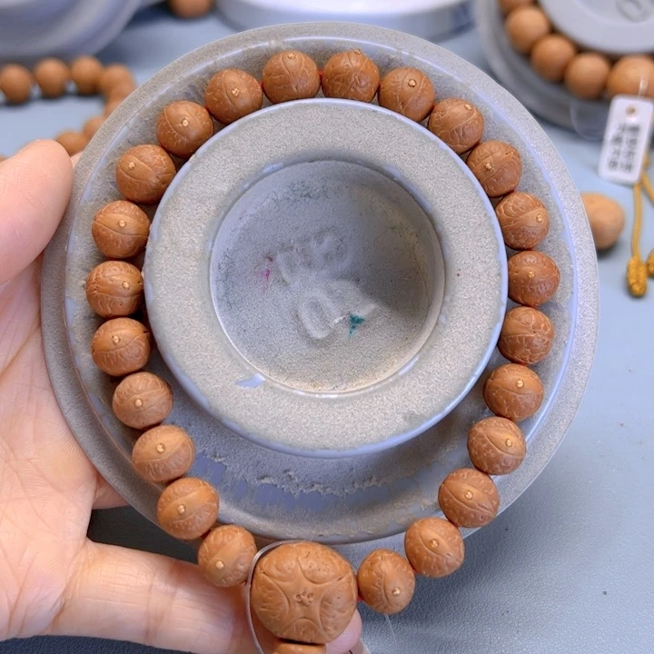 凤眼菩提手串舒*镶嵌银钉共24颗