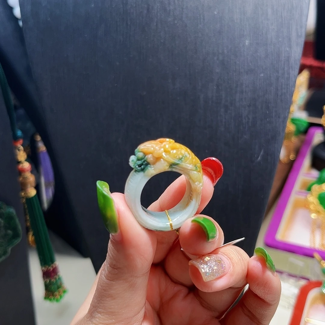 【闪购商品】翡翠戒指未镶嵌龙龟
