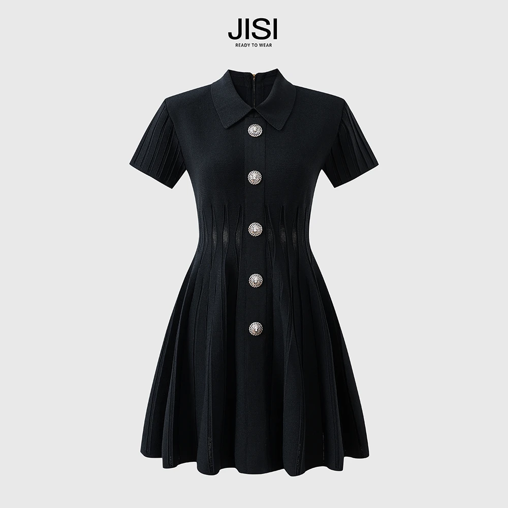 JISI 24春夏铂金系列修身花苞连衣裙
