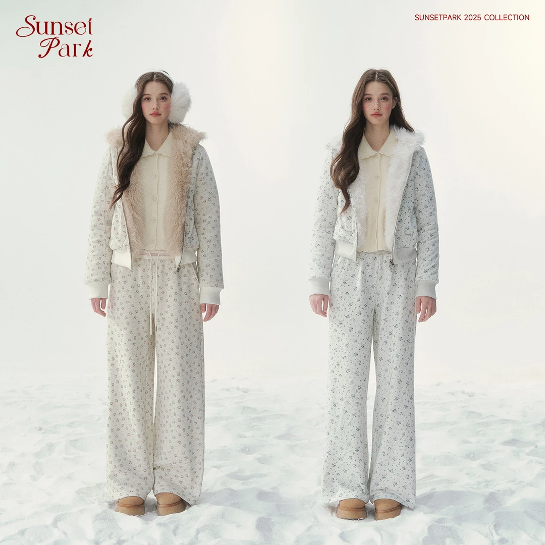 SunsetPark【新品上新85折】冬天的告白复古碎花双面穿卫衣仿皮草