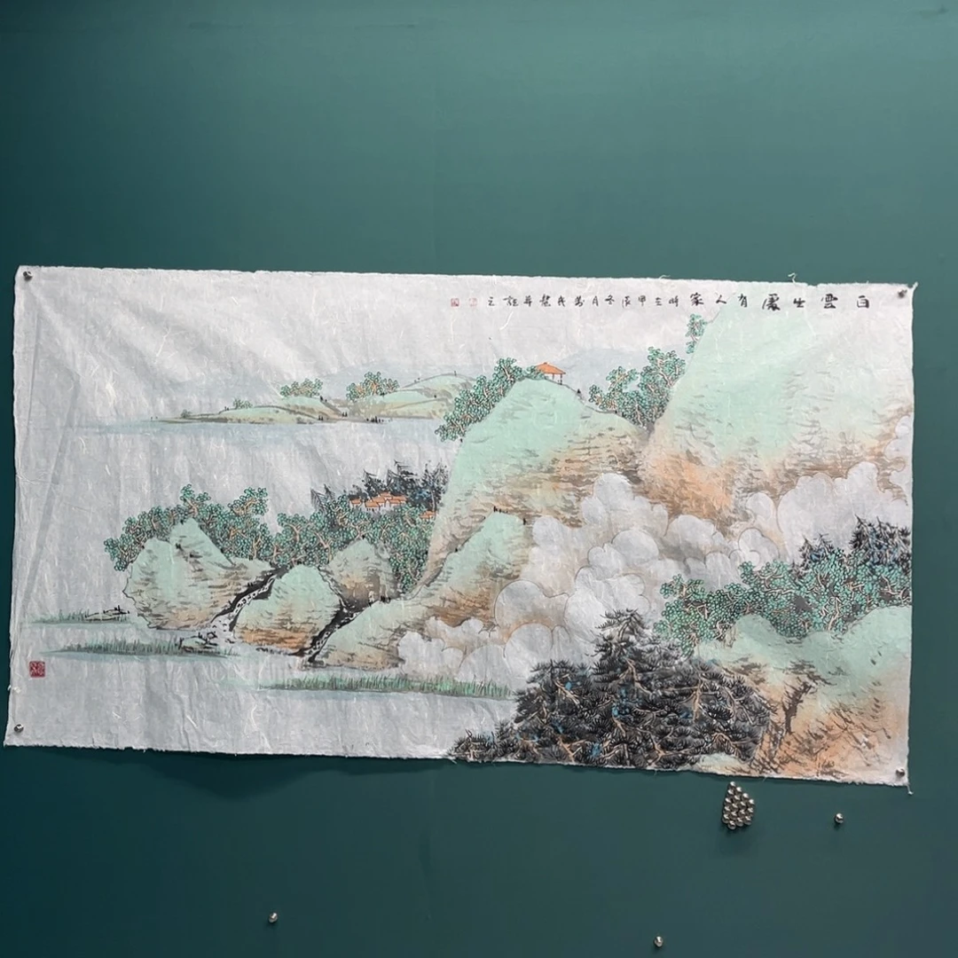 国画艺术家真人手绘