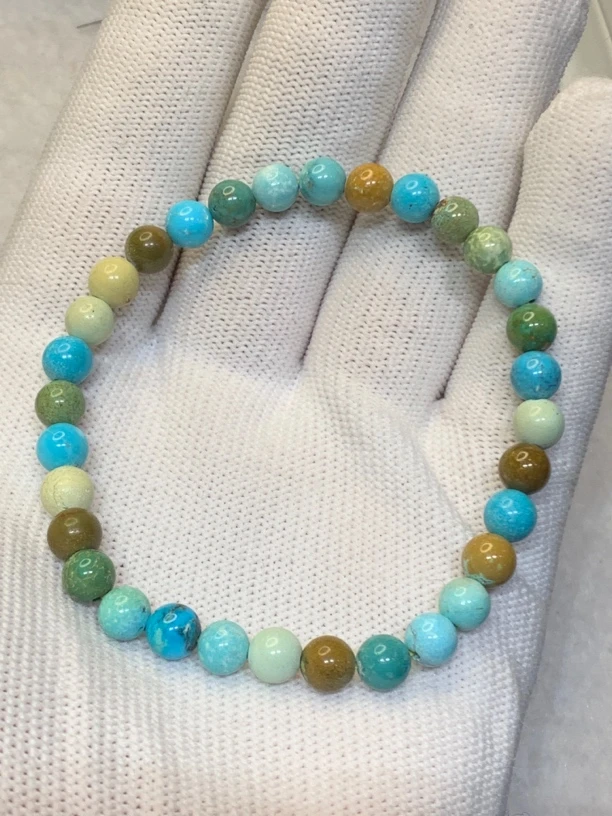 湖北原矿绿松石多宝手串