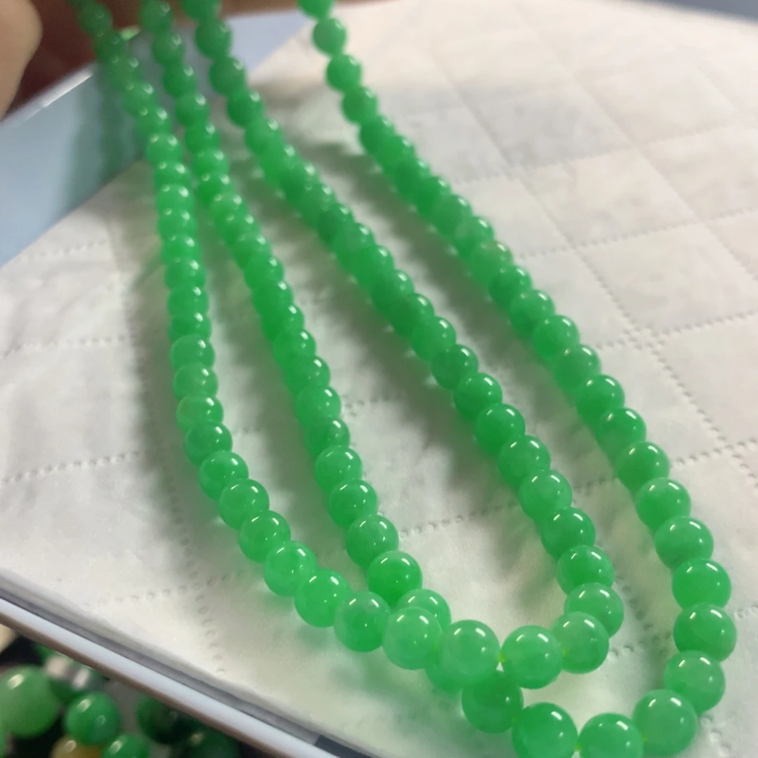 翡翠未镶嵌颈饰项链