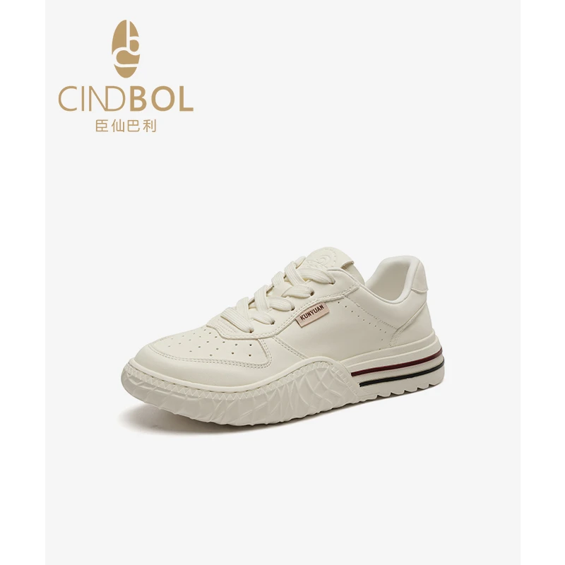 CINDBOL/臣仙巴利舒适圆头潮流时尚春季板鞋拼色休闲板鞋2047