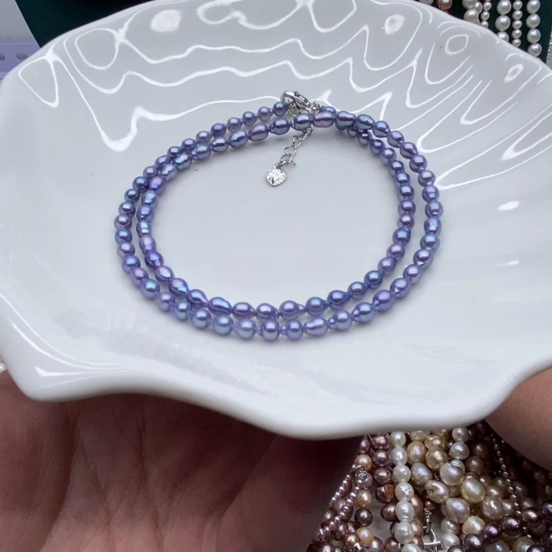 天然淡水珍珠无人工干预淡水珍珠银S925镶嵌3