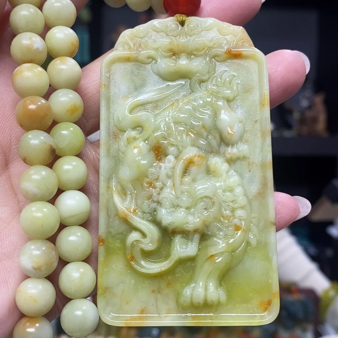 未镶嵌岫玉挂件吊坠项链