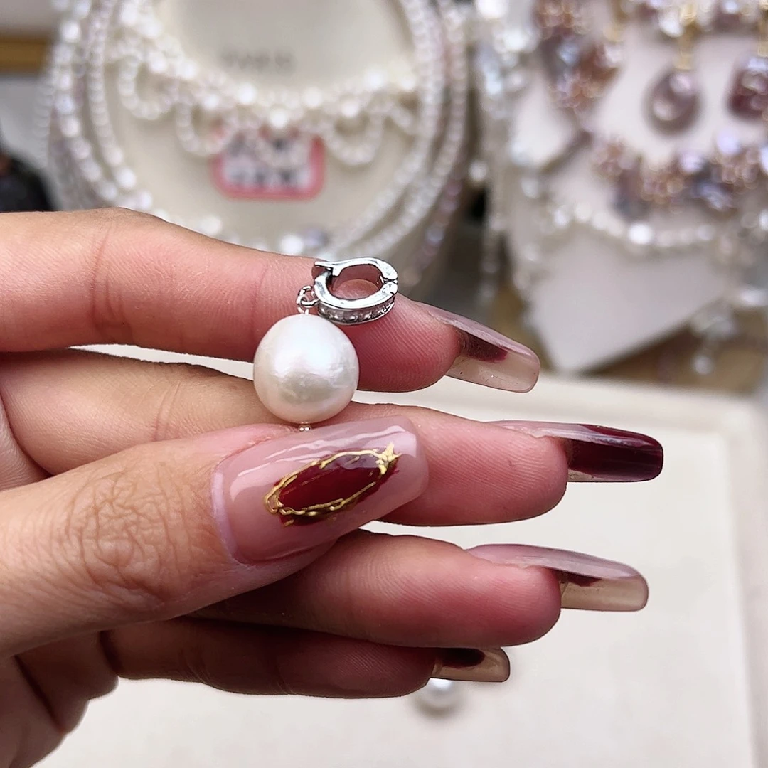 淡水珍珠颈饰银S925镶嵌