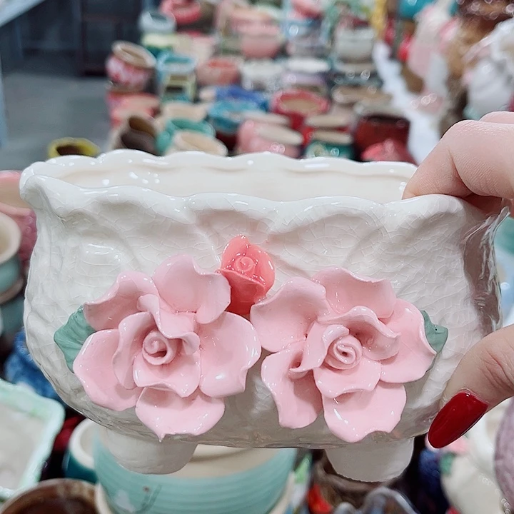 多肉陶瓷花盆满10元包邮