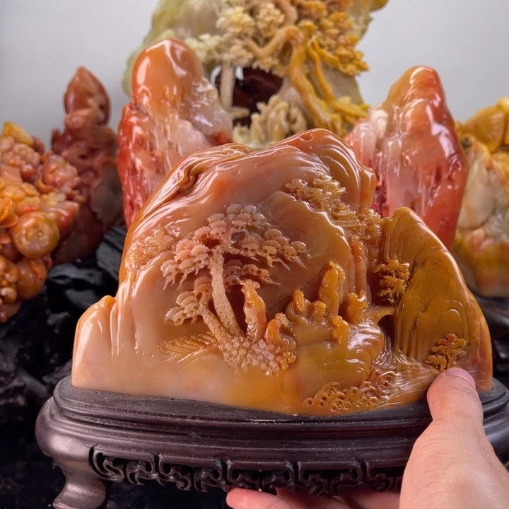 田黄石富春山居图