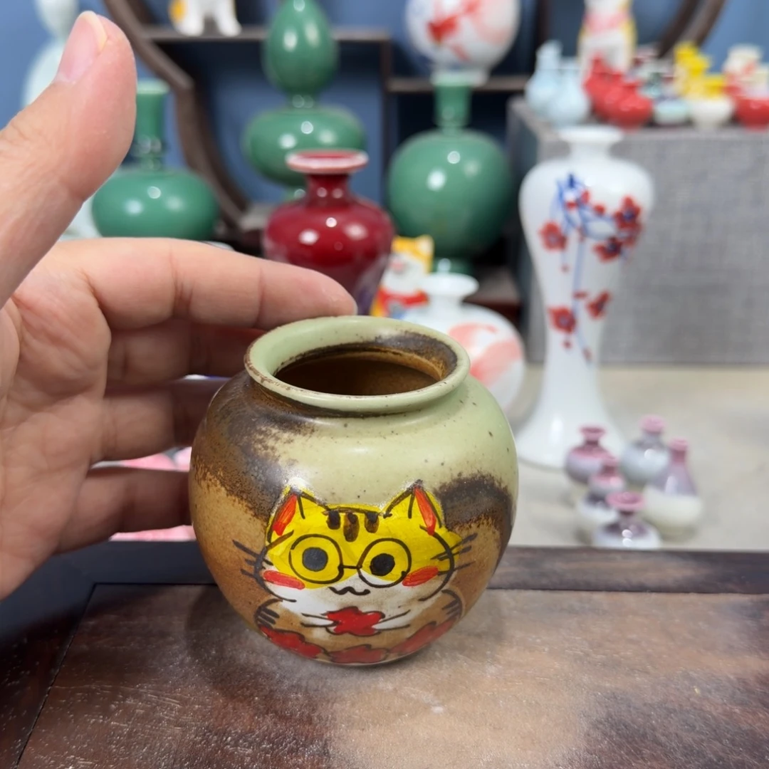 陶瓷手工小花器摆件