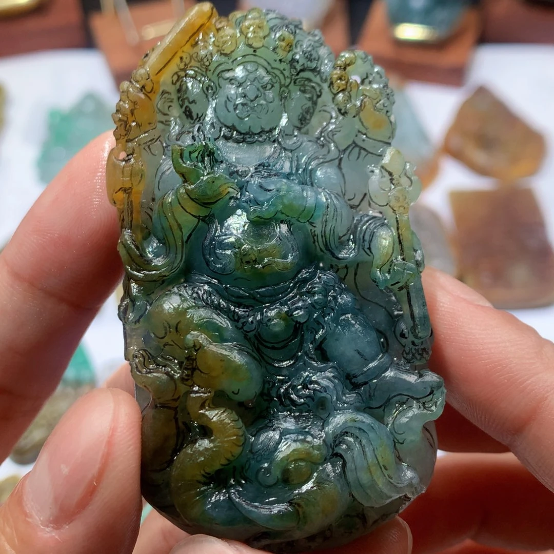 柠***人定制翡翠未镶嵌大黑天