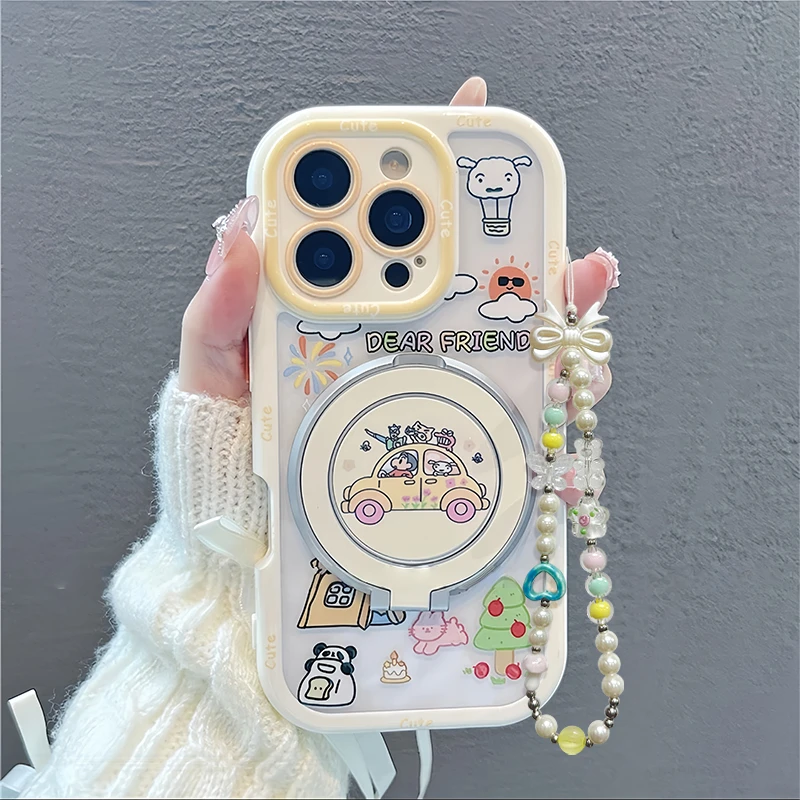 适用于苹果16/15/14/13/12PROMAX潮款奶油壳iPhoneXS春游小新7/8P