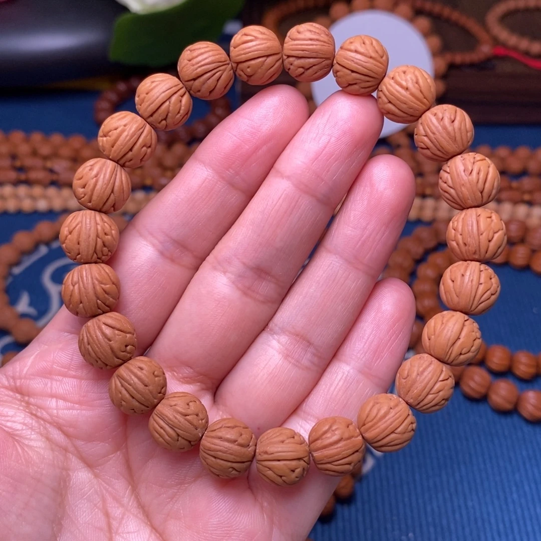 手串桃核11mm野生金麒麟文玩桃核手串