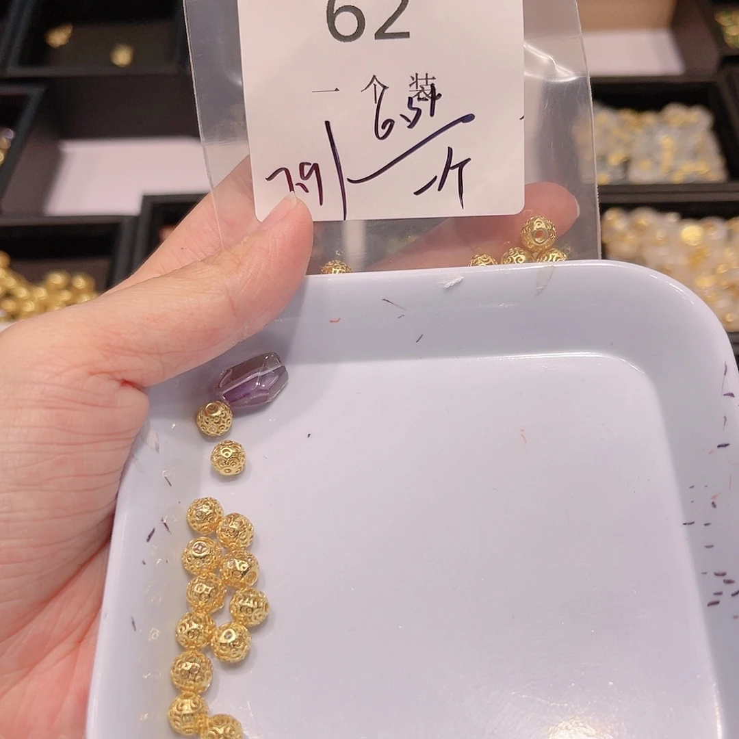 紫晶珠宝半成品银S925镀金镶嵌62