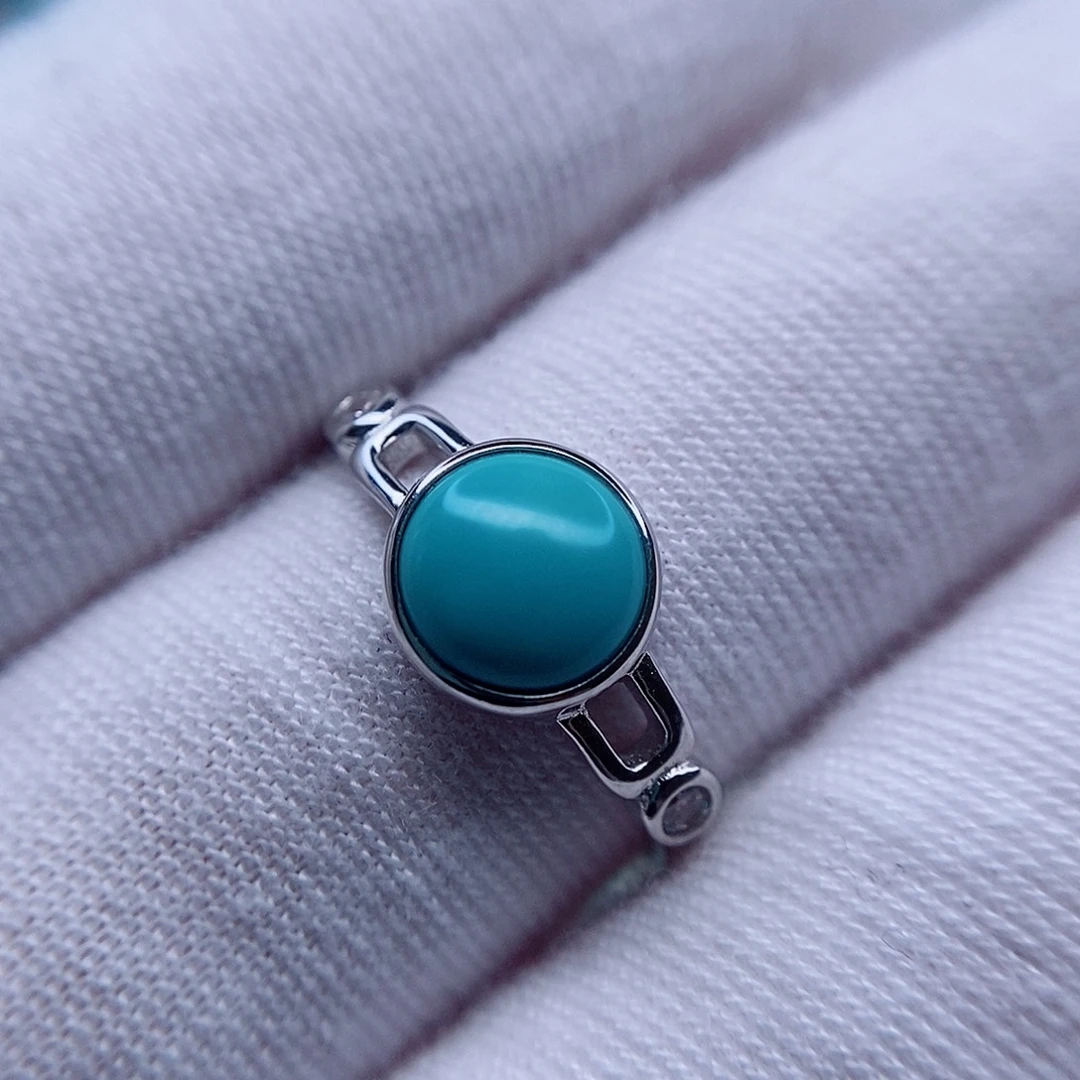 绿松石戒指银S925镶嵌
