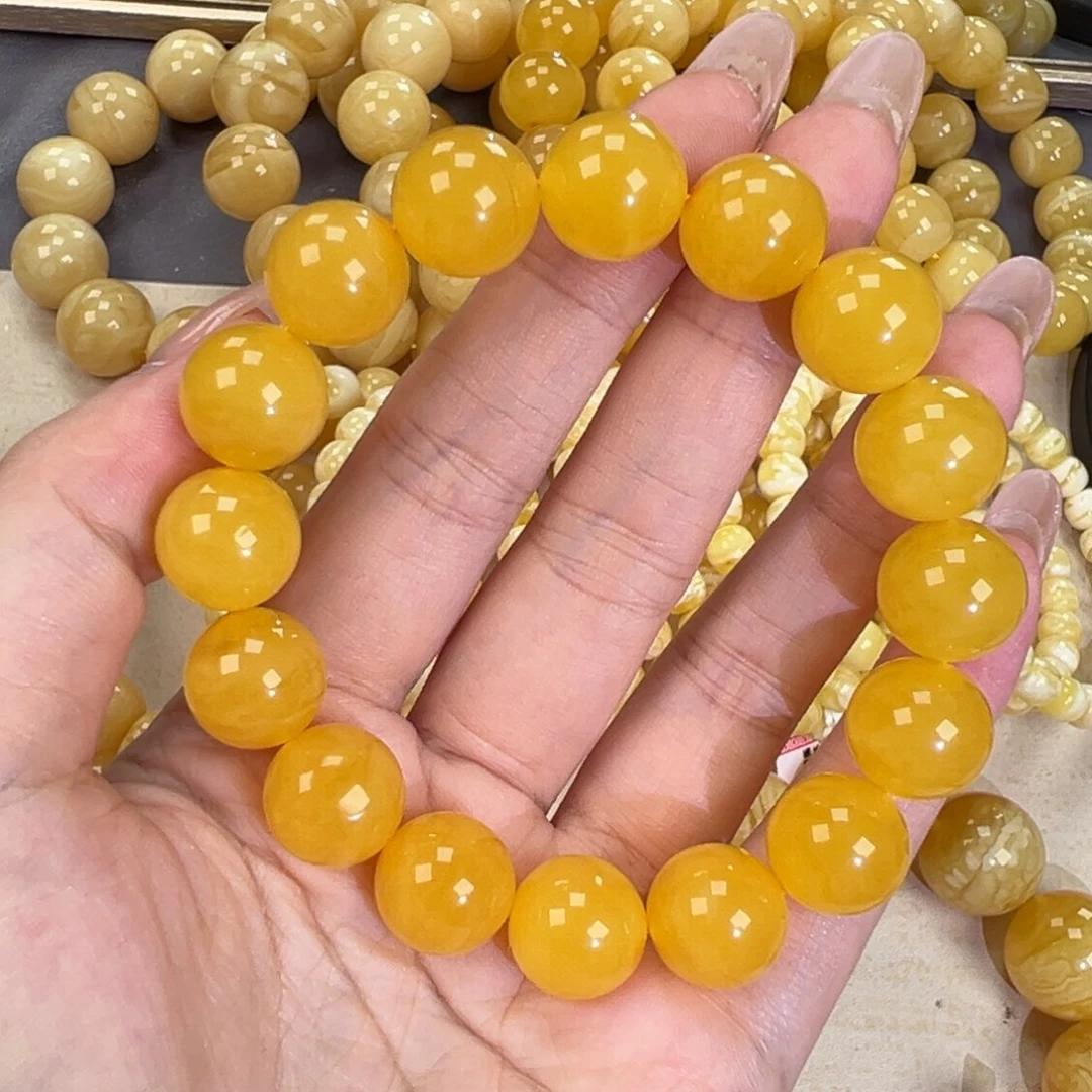 琥珀未镶嵌手链23焦皮