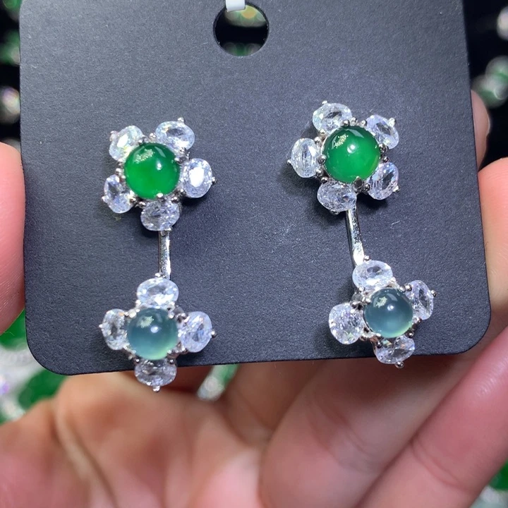 【闪购商品】翡翠颈饰银S925镶嵌天然翡翠