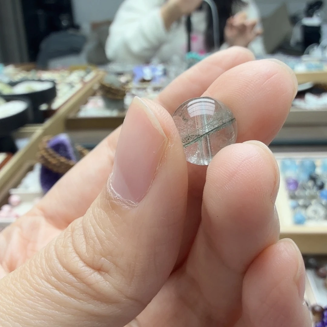 珠宝半成品水晶未镶嵌绿幽灵