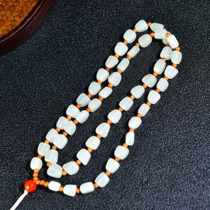 天然和田玉白玉项链男女坠项玉石挂件链子【多样性发货拍一发一】