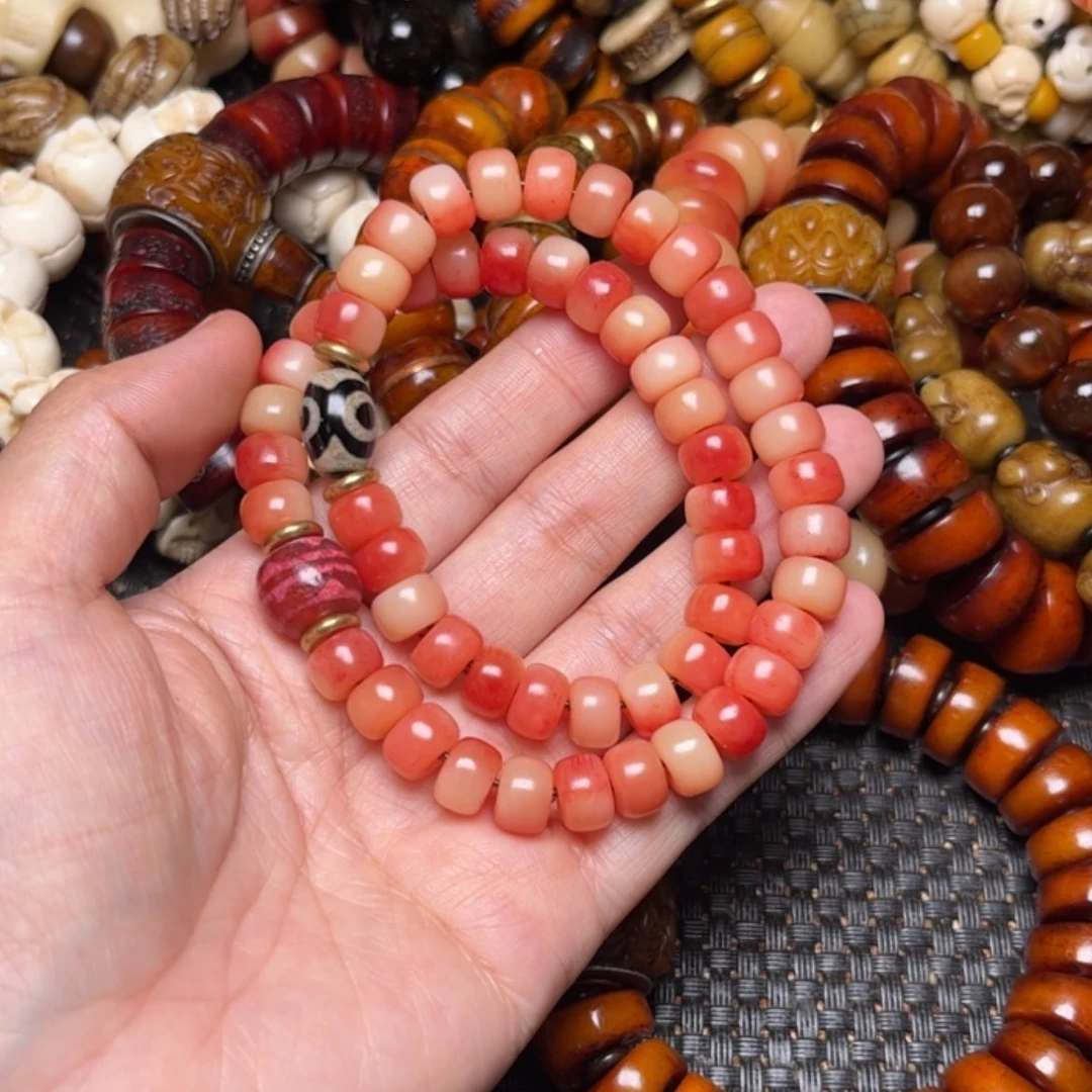 【闪购商品】驼骨手串/手链驼骨原色9×6×54颗女款双圈
