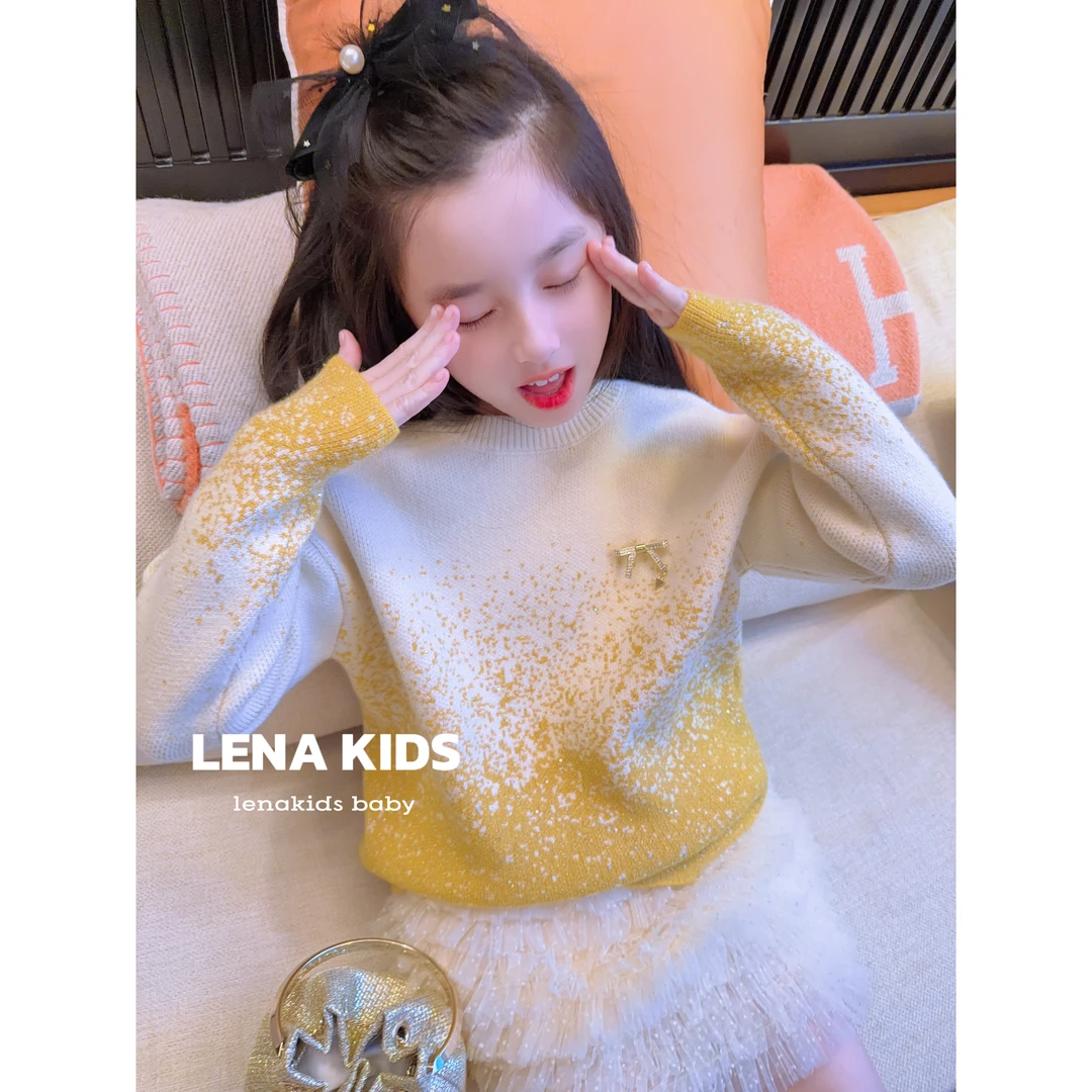 Lenakids【渐变洒金安迪绒“加厚针织保暖毛衣】高货!25092303