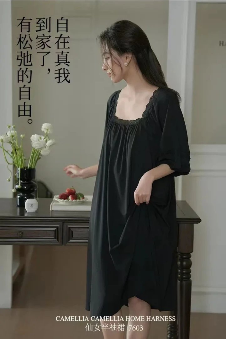 雅致内衣 | 女士夏季薄款宫廷复古风睡裙家居裙