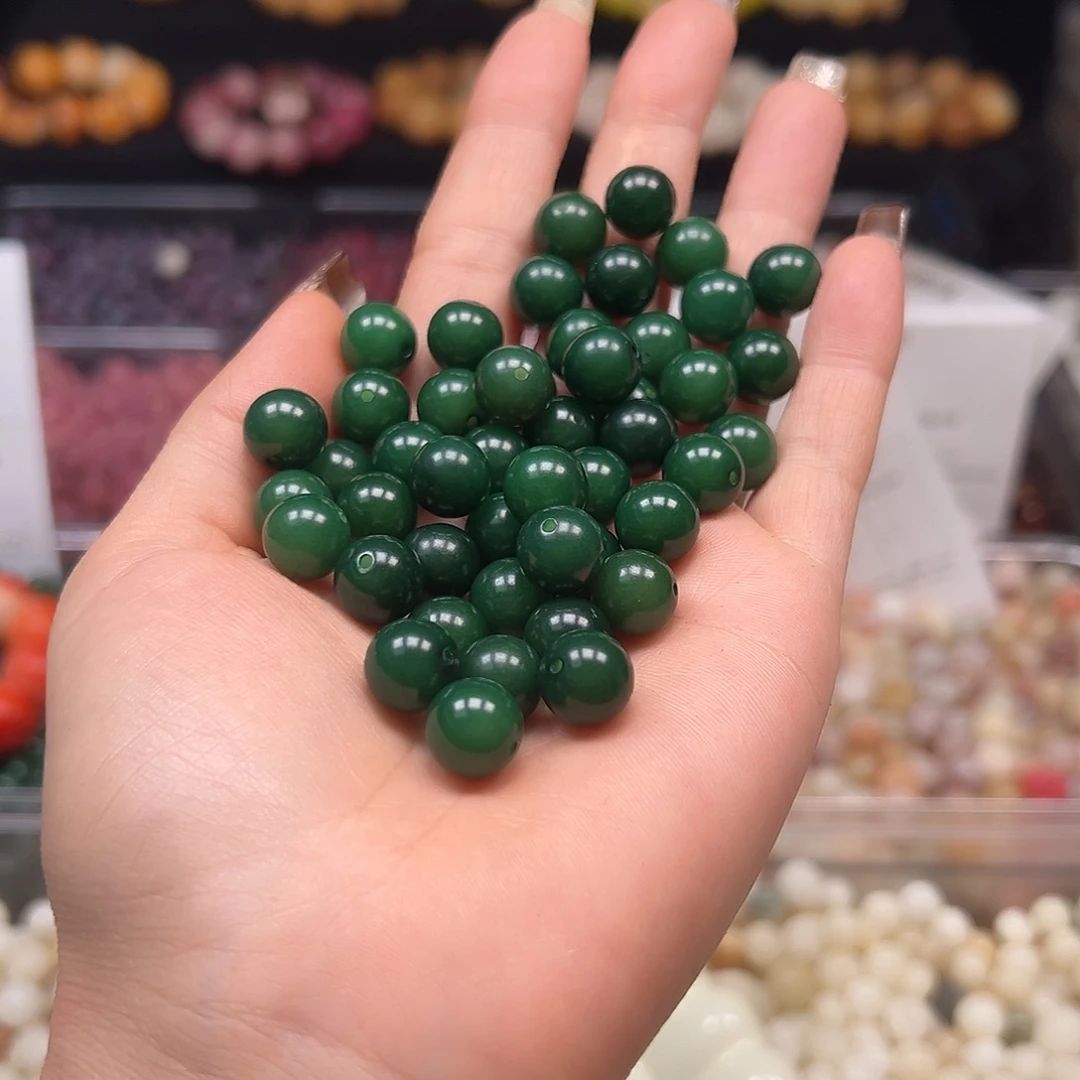 菩提根/象牙果手串卡0主母绿圆120颗