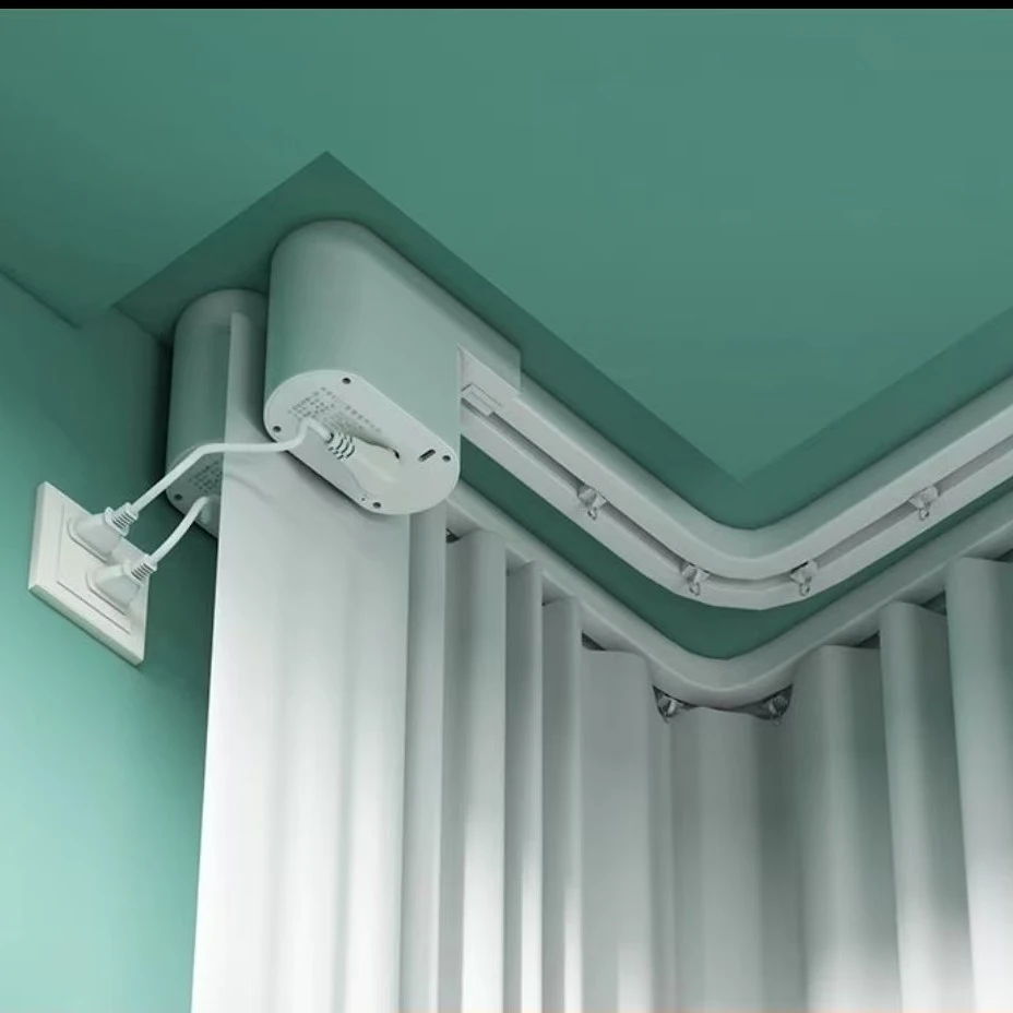 隐藏式智能窗帘轨道电机全自动遥控可语音控制