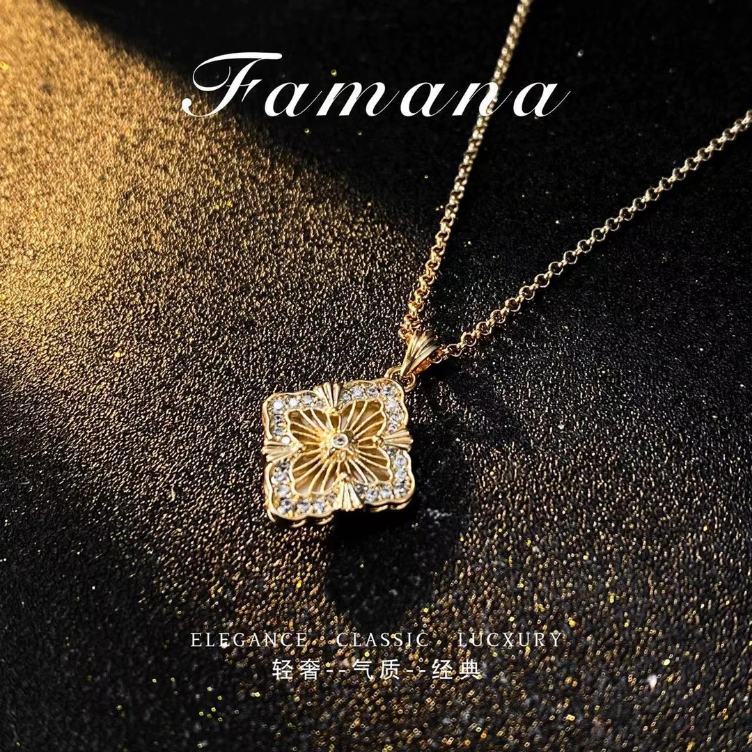 意★PARIS布契高定系列双面四叶花项链 MH0321