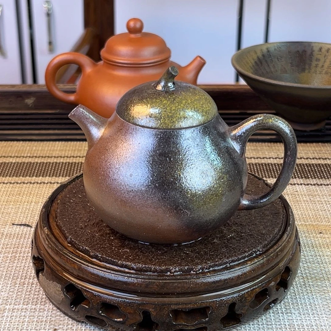 紫砂茶壶底槽清柴烧180cc