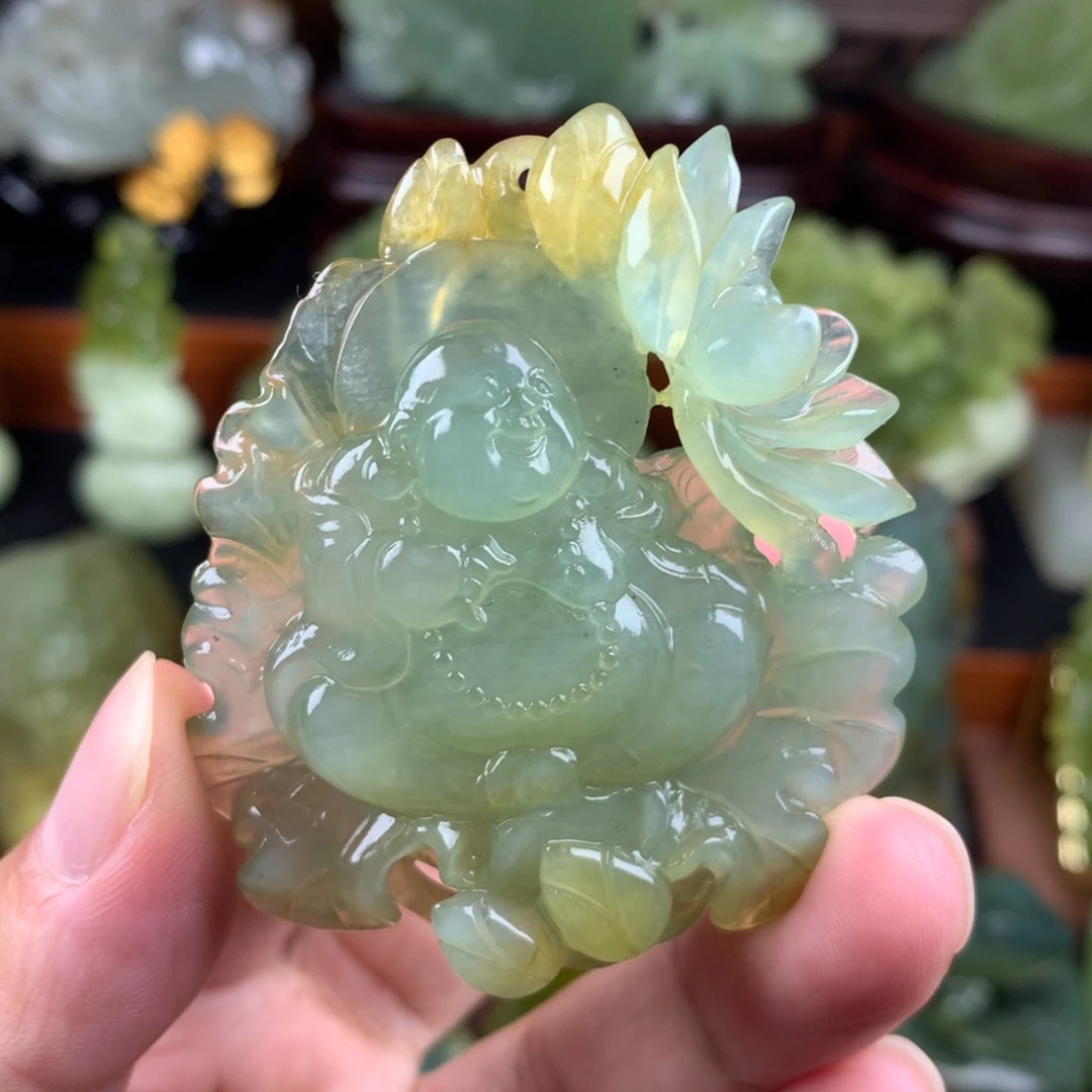 岫玉未镶嵌挂件吊坠