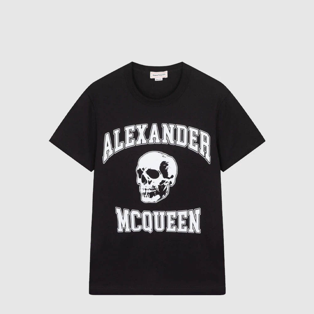 ALEXANDER MCQUEEN麦昆logo印花圆领套头体恤衫759442QVZ290901