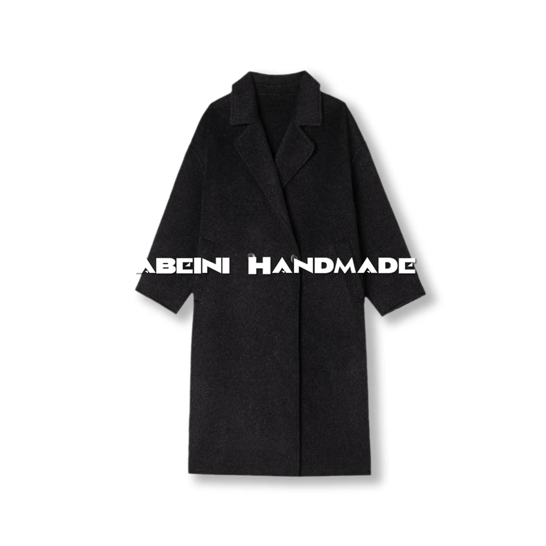 【城市战袍】骆驼绒桑蚕丝双面呢大衣秋冬新款加绒松弛感高奢大衣