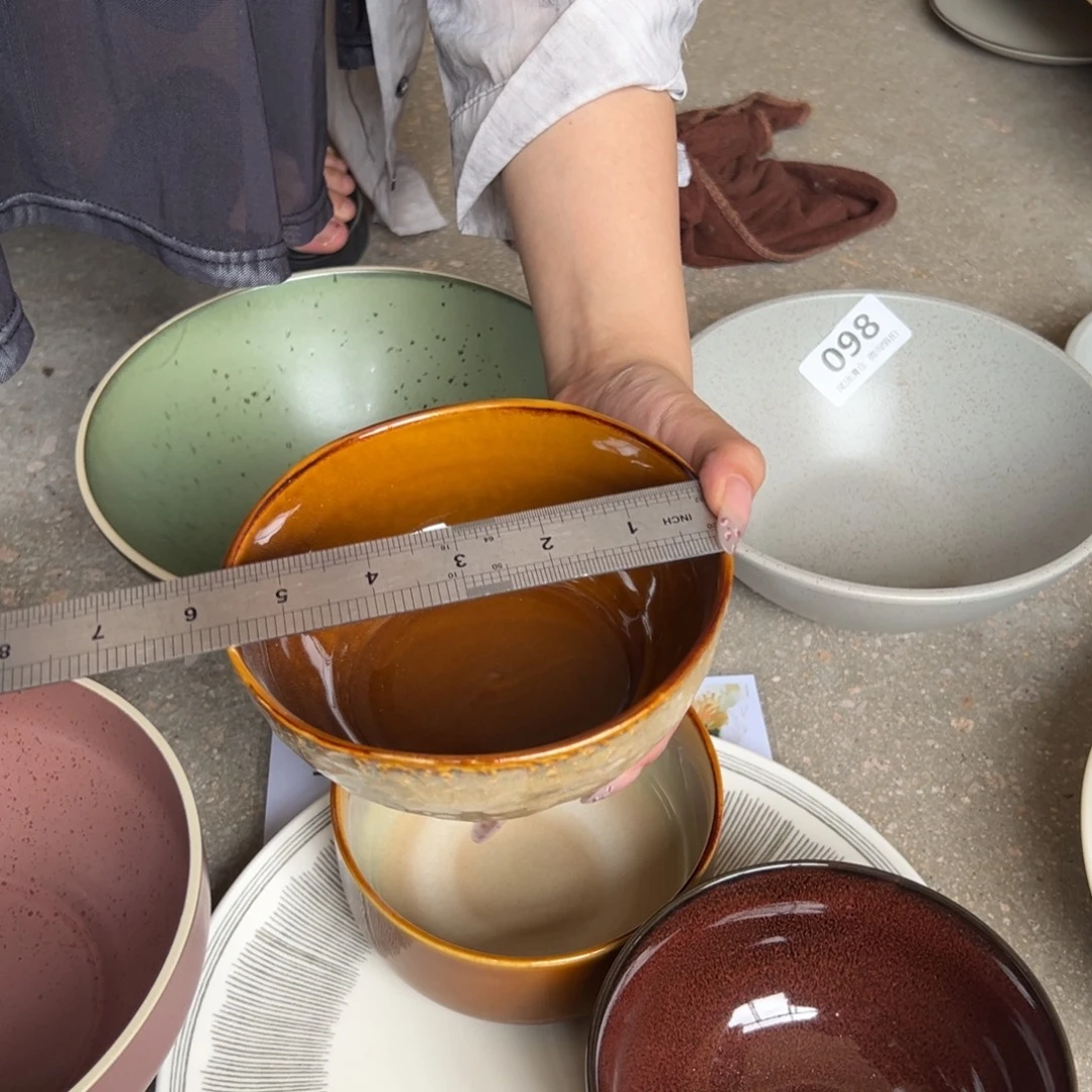 新骨瓷103微瑕曼谷棕熔岩5.75寸面碗米饭碗