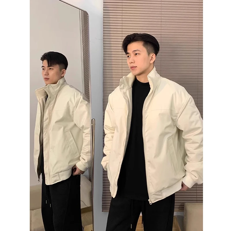 春季三防潮牌痞帅美式立领教练夹克外套廓形cleanfit棒球服高级感