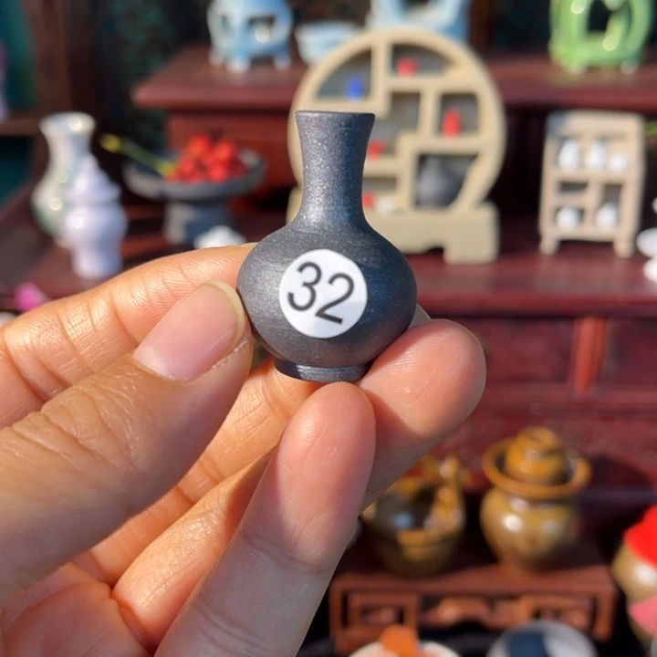 摆件微陶老王迷你花瓶